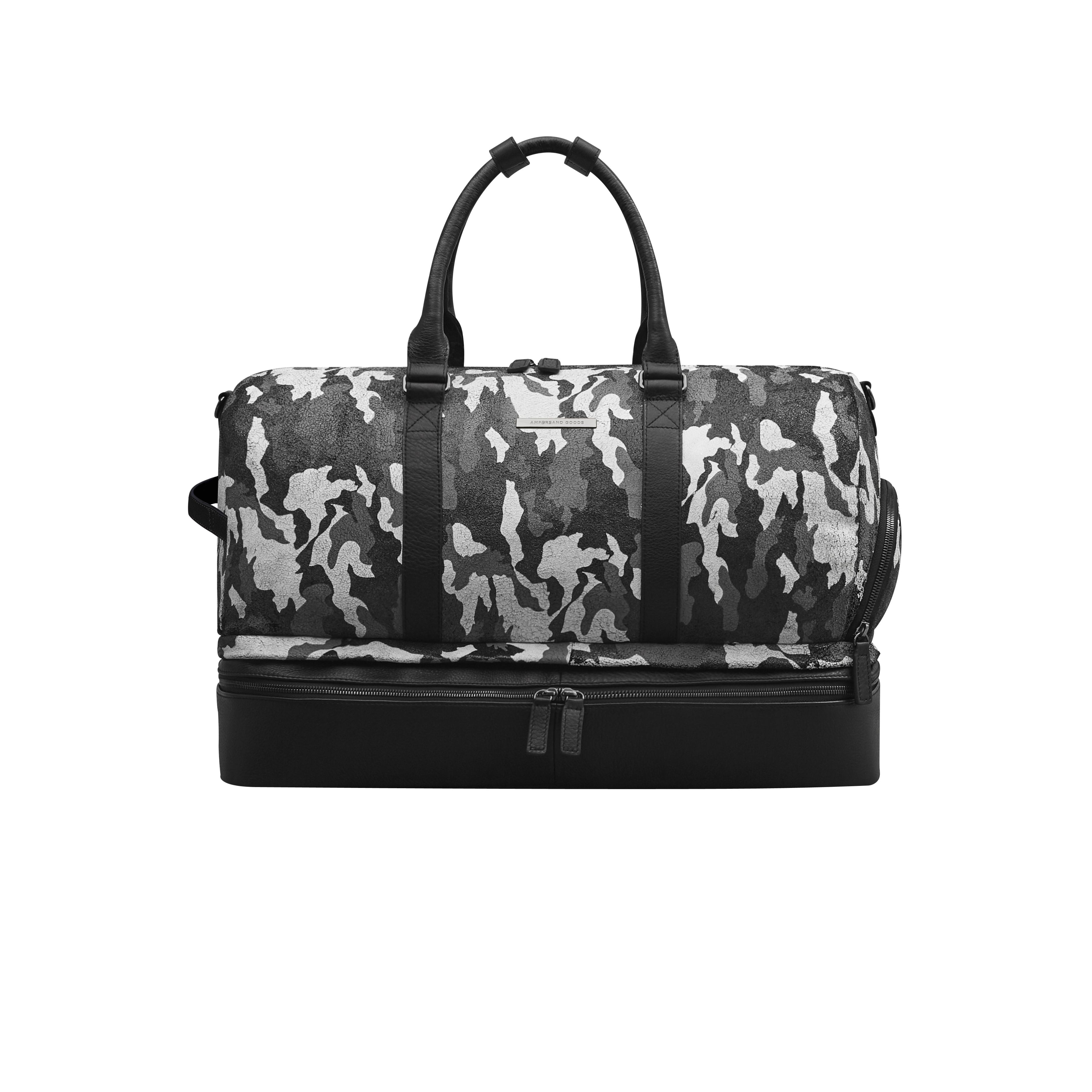 Camouflage Leather Duffel Travel Bag Ampersand Goods ampersandgoods